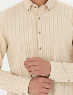 Bej Regular Fit Uzun Kollu G_mlek - Pierre cardin фото 7