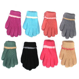 Перчатки детские вязаныеОтворот ажур