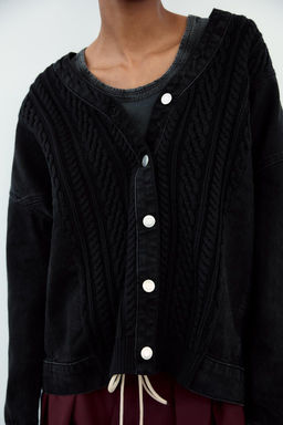 KNIT AND DENIM JACKET - Zara фото 2