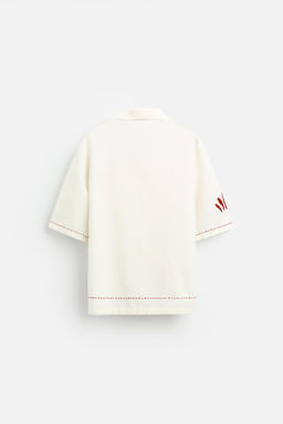 LINEN - COTTON EMBROIDERED SHIRT - Zara фото 9
