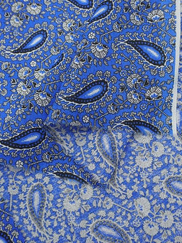 Бязь Цветочные огурчики цв.васильково-голубой, ш.1.5м, хлопок-100%, 120гр/м.кв - Купава фото 5