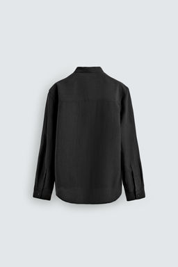 CAMISA FLUIDA CUELLO TIRA / Negro - Zara фото 7