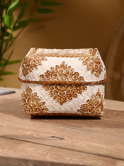 Корзинка плетёная «Манадо», 16×16×12 см, бамбук, светлая