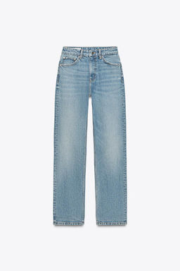 TRF STRAIGHT HIGH-WAIST JEANS - Zara фото 7