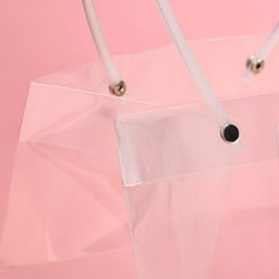 Пакет подарочный с квадратным дном, прозрачный, 16×15×17 см