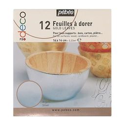 PEBEO Набор листовой потали 14 x 14 см 12 шт. 1.5 г 094209 под серебро