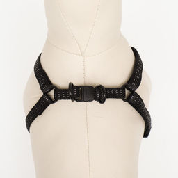 Комплект двухслойный, поводок 130 х 1 см, ОГ 25-38 см, чёрный - Пижон фото 5