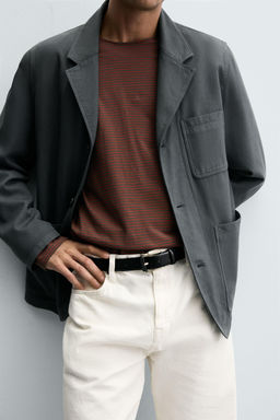 RELAXED FIT TEXTURED BLAZER - Zara фото 5