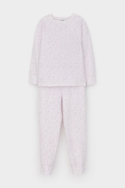 К 1587/нежно-лавандовый,лепестки цветов пижама дет