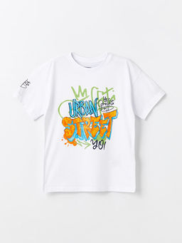 Bisiklet Yaka Bask?l? K?sa Kollu Erkek ?ocuk ?ortlu Pijama Tak?m? - Waikiki фото 2