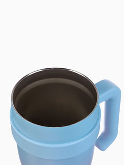 Термокружка, 900 мл, с трубочкой, сохраняет тепло 6 ч, нержавеющая сталь, голубая, розовая