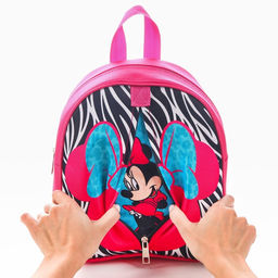 Рюкзак детский для девочки, на молнии, розовый, 23?27 см, Минни Маус - Disney фото 2