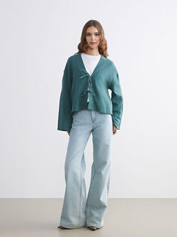 V Yaka Oversize M?slin Kad?n Kimono