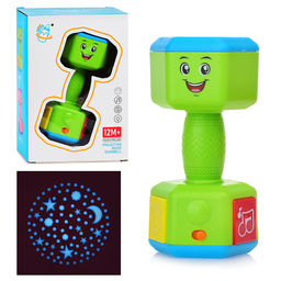 Погремушка "Гантелька" на батарейках, в коробке