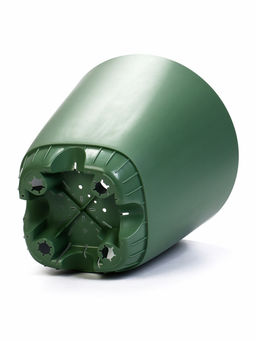 Горшок для цветов «Гранд», 15 л, d=29.5 см, h=31 см, пластиковый, с прикорневым поливом, зелёный