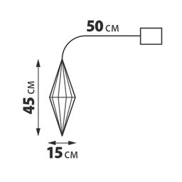 ULD-R506 3АА DIAMOND Светильник декоративный Брильянт, на батарейках 3AA (не в/к). 100 светодиодов Белый свет. Цвет корпуса радужный. TM Uniel - Volpe фото 6