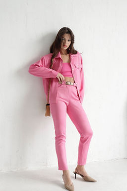 Martichelli Рубашка в стиле сафари розовая  фото 6