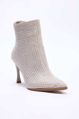 Bej Tasl? Kad?n 9 cm Ince Topuklu Bot TAKAW26BO00118