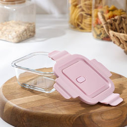 Контейнер Доляна Cook and Freeze, 300 мл, 12×6 см, с крышкой, жаропрочное стекло, цвет МИКС