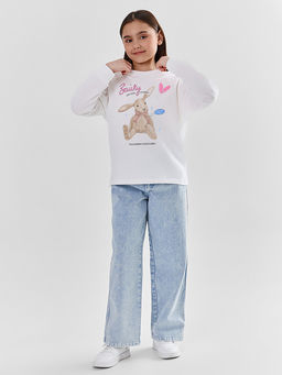 Лонгслив для девочек белый со строчкой из стихотворения - Mark formelle фото 2