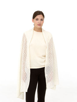 Палантин из шерсти 7W12002 бежевый