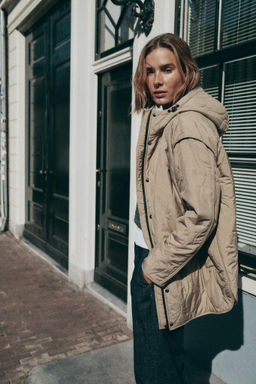 WATER REPELLENT HOODED PADDED JACKET - Zara фото 5