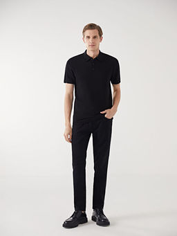 Polo Yaka K?sa Kollu Erkek Triko Kazak