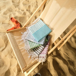 Пештемаль для пляжа, бани, сауны Waffle 100х180 см, серый - Lovelife фото 7