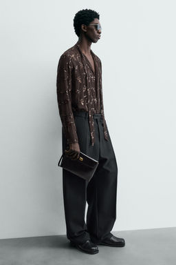LIMITED EDITION LEATHER CLUTCH BAG - Zara фото 8