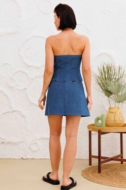 Топ AURA 2159-170 темно-синий деним фото 3