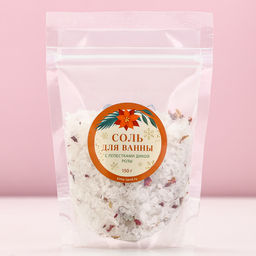 Соль для ванны с лепестками дикой розы, 150 г, Чистое счастье  фото 4