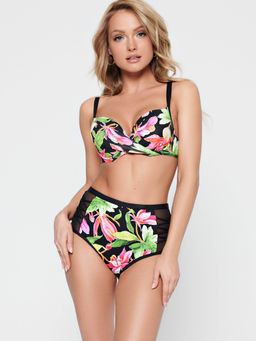 CONTE Лиф-балконет с цветочным рисунком и эффектом push-up TROPICAL GARDEN colorful black - Conte elegant фото 5