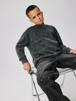 ACOOLA / Брюки джинсовые детские для мальчиков Nomu черный фото 4