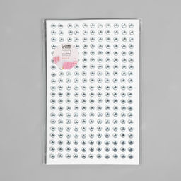 Цена за 4 шт. Стразы самоклеящиеся, d = 4 мм, 220 шт на листе на листе, цвет серебряный