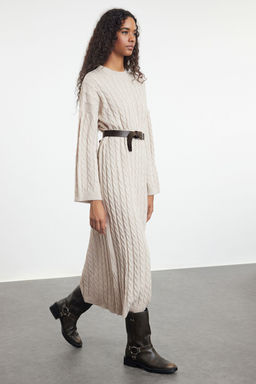 TRENDYOLMILLA Tas Maxi Triko Sac Orgulu Genis Kal?p Elbise TWOAW25EL00078  фото 2