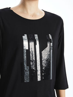 Bisiklet Yaka Pul ??lemeli Kad?n Bluz