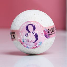 Цена за 2 шт. Бомбочка для ванны с листьями шалфея 8 Марта, 120 г, Чистое счастье