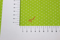 Сатин Белое пшено на лаймовом, СОРТ2, ш.1.60м, хлопок-100%, 110гр/м.кв - Купава фото 5