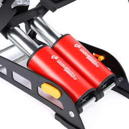 Насос ножной с манометром COMIRON FUJIN 2, стальная рама, алюминиевый цилиндр Presta-Schrader-Dunlop, 8,3 бар. Два поршня. /уп 10 - ГалеонТрейд фото 12