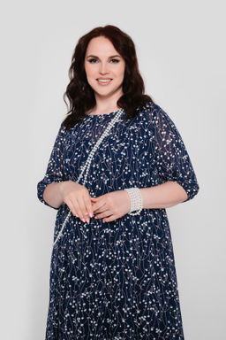 Шифон+трикотаж Платье