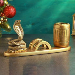 Кашпо - органайзер Змея Кобра золото с позолотой - Хорошие сувениры фото 2