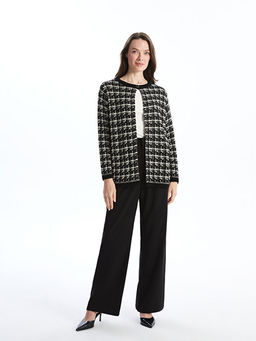 Bisiklet Yaka Desenli Kad?n Triko H?rka