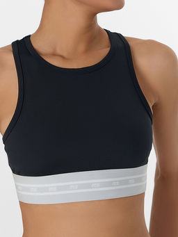 Топ женский спортивный черный