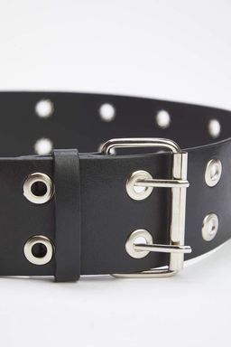 Siyah Deri Gorunumlu Kemer TWOAW26KE00001 - Trendyolmilla фото 2