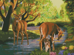 Вышивка крестиком 40х50см, Олени