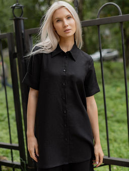 Блузка рубашка лен вискоза