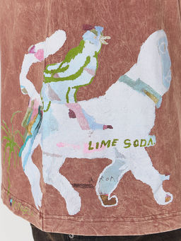 Футболка мужская коричневая с обработкой эйсид