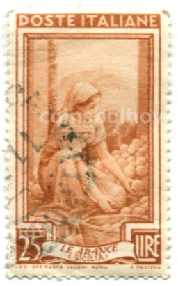 Марка Италия за работой 1950 год Италия