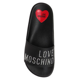 Женские шлепанцы Сланцы LOVE MOSCHINO POOL SLIDES