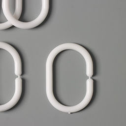 Кольца для штор Доляна, в ванную, пластик, 12 шт., 5.7×3.8 см, белые